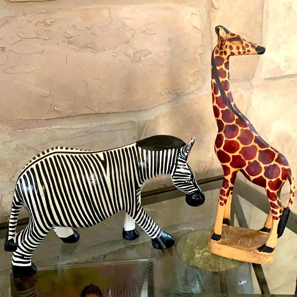 Authentic African wooden animals